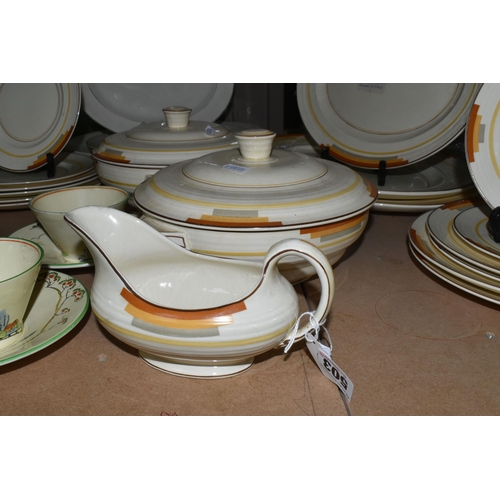 503 - A GROUPS OF ART DECO STYLE CERAMIC KITCHENWARE FROM NAMED MANUFACTURERS to include a twenty four pie... 