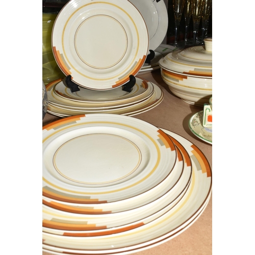 503 - A GROUPS OF ART DECO STYLE CERAMIC KITCHENWARE FROM NAMED MANUFACTURERS to include a twenty four pie... 