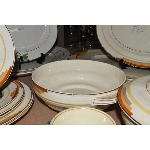 503 - A GROUPS OF ART DECO STYLE CERAMIC KITCHENWARE FROM NAMED MANUFACTURERS to include a twenty four pie... 