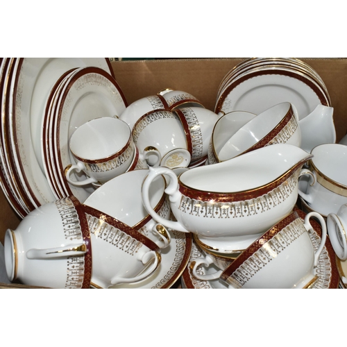 537 - FIVE BOXES AND LOOSE CERAMICS AND KITCHENWARE, to include a Noritake 'Loxley' pattern tea set, Royal... 