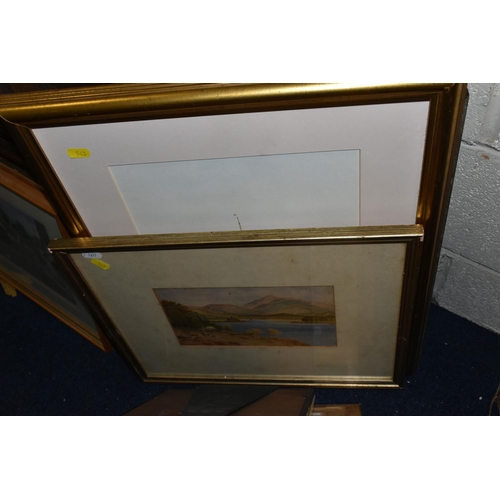 543 - A QUANTITY OF PICTURES AND PRINTS ETC, to include a modern watercolour of a Yacht by Bill Waldron, a... 