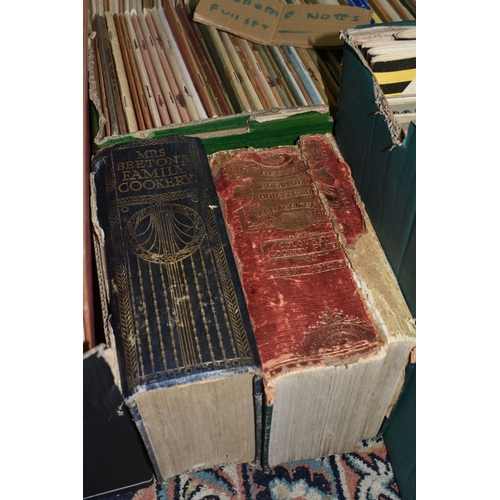 558 - THREE BOXES OF VINTAGE BOOKS AND NOTES ON ENGLISH TEXT, to include Brodie, Shakespeare, Charlotte Br... 