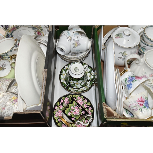 562 - SIX BOXES AND LOOSE TEAWARE, to include Royal Albert Provincial Flowers 'Mayflower' and 'Trillium' t... 