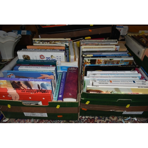 567 - FOUR BOXES OF BOOKS, GUIDES AND MAPS, to include approximately one hundred books in paperback and ha... 