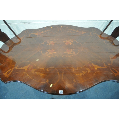 1197 - A REPRODUCTION ITALIAN SINGLE PEDESTAL DINING TABLE, width 174cm x depth 109cm x height 83cm, along ... 