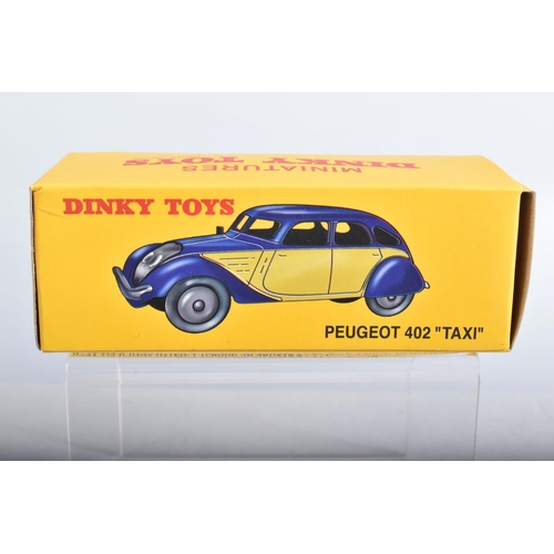 13 - EIGHT BOXED ATLAS EDITIONS REPRODUCTION FRENCH DINKY TOYS FRENCH CAR MODELS, Citroen Traction 11BL, ... 