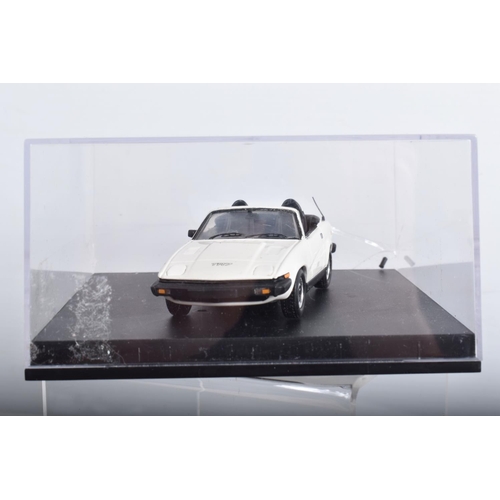 18 - SEVEN BOXED TROFEU 1/43 SCALE DIECAST TRIUMPH TR7 SPORTS CAR MODELS, to include three assorted rally... 