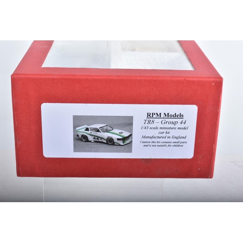 19 - THREE BOXED UNBUILT RPM MODELS 1/43 SCALE RESIN TRIUMPH CAR MODEL KITS, Limited Edition TR8 LeMans G... 