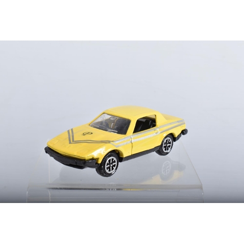 22 - FOUR BOXED TRIUMPH TR7 AND TR8 SPORTS CAR MODELS, all 1/43 white metal kits that have been construct... 