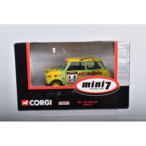 28 - FIFTEEN BOXED LIMITED EDITION CORGI MINI 7 RACING CLUB DIECAST MODEL VEHICLES, the first is a Mini 7... 