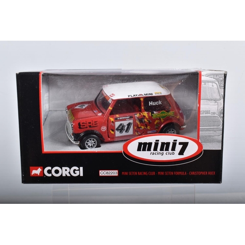 28 - FIFTEEN BOXED LIMITED EDITION CORGI MINI 7 RACING CLUB DIECAST MODEL VEHICLES, the first is a Mini 7... 