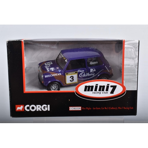 28 - FIFTEEN BOXED LIMITED EDITION CORGI MINI 7 RACING CLUB DIECAST MODEL VEHICLES, the first is a Mini 7... 