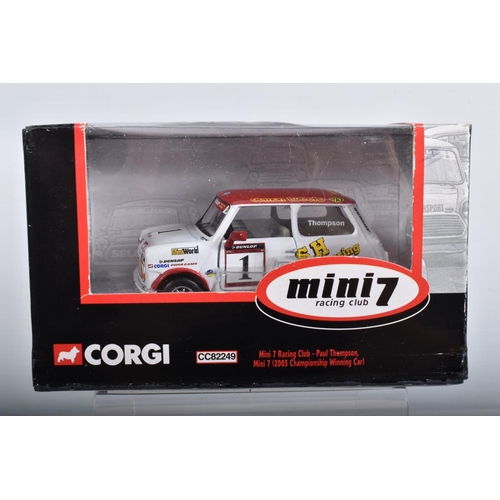 28 - FIFTEEN BOXED LIMITED EDITION CORGI MINI 7 RACING CLUB DIECAST MODEL VEHICLES, the first is a Mini 7... 