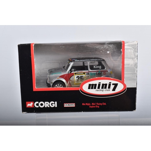 28 - FIFTEEN BOXED LIMITED EDITION CORGI MINI 7 RACING CLUB DIECAST MODEL VEHICLES, the first is a Mini 7... 