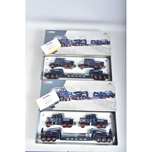 29 - FOUR BOXED CORGI CLASSICS HEAVY HAULAGE DIE-CAST MODELS, to include a Pickford's Diamond T Ballast (... 