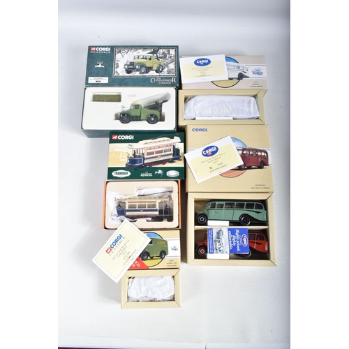 33 - SEVENTEEN BOXED CORGI DIECAST MODEL VEHICLES, to include a British Tram Co. 'The Birmingham Mail' tr... 