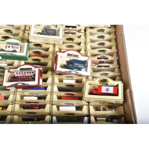 35 - TWO LARGE TRAYS OF BOXED LLEDO DAYS GONE MODEL VEHICLES, some of these are premier collection models... 