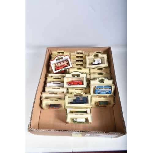 35 - TWO LARGE TRAYS OF BOXED LLEDO DAYS GONE MODEL VEHICLES, some of these are premier collection models... 