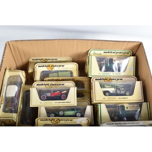 38 - THREE TRAYS OF BOXED MATCHBOX MODELS OF YESTERYEAR, some models included are a Grand Prix Y-10 1957 ... 