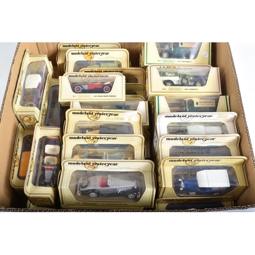 38 - THREE TRAYS OF BOXED MATCHBOX MODELS OF YESTERYEAR, some models included are a Grand Prix Y-10 1957 ... 