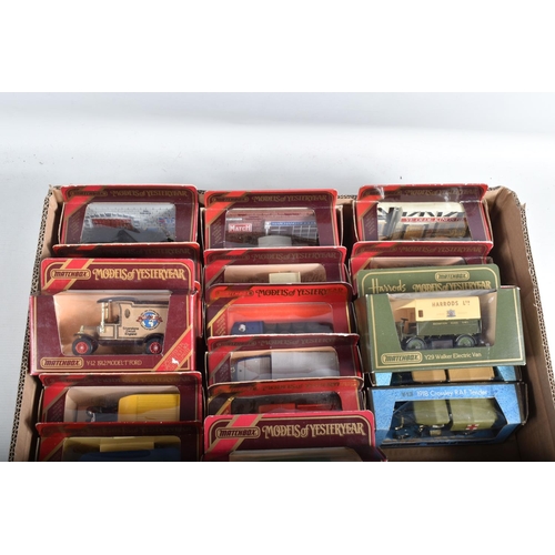 38 - THREE TRAYS OF BOXED MATCHBOX MODELS OF YESTERYEAR, some models included are a Grand Prix Y-10 1957 ... 