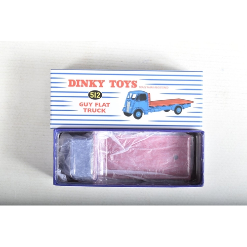 4 - FIVE BOXED ATLAS EDITIONS REPRODUCTION DINKY TOYS GUY LORRY/TRUCK MODELS, Guy Warrior Flat Truck, No... 