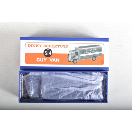 4 - FIVE BOXED ATLAS EDITIONS REPRODUCTION DINKY TOYS GUY LORRY/TRUCK MODELS, Guy Warrior Flat Truck, No... 