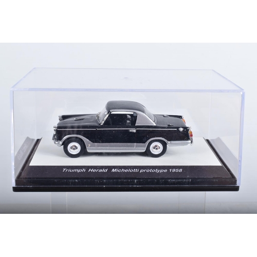 50 - SIX DERREZ RESIN 1/43 SCALE TRIUMPH HERALD/GAZEL MODELS, 12/50 Skylight, two different 1958 Michelot... 