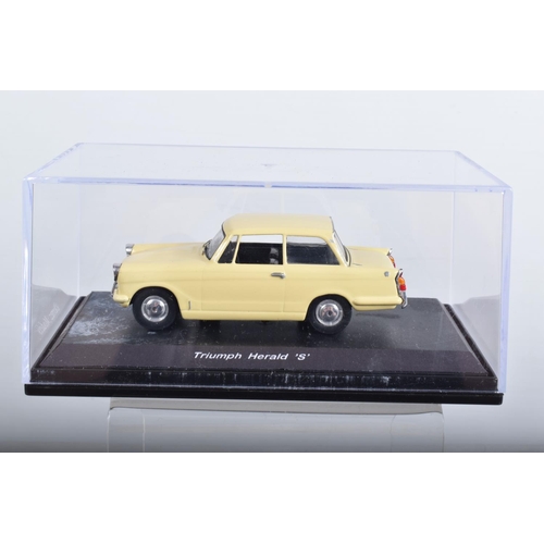 50 - SIX DERREZ RESIN 1/43 SCALE TRIUMPH HERALD/GAZEL MODELS, 12/50 Skylight, two different 1958 Michelot... 