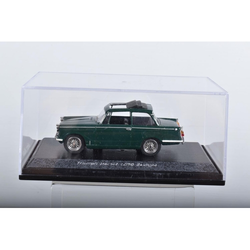 50 - SIX DERREZ RESIN 1/43 SCALE TRIUMPH HERALD/GAZEL MODELS, 12/50 Skylight, two different 1958 Michelot... 