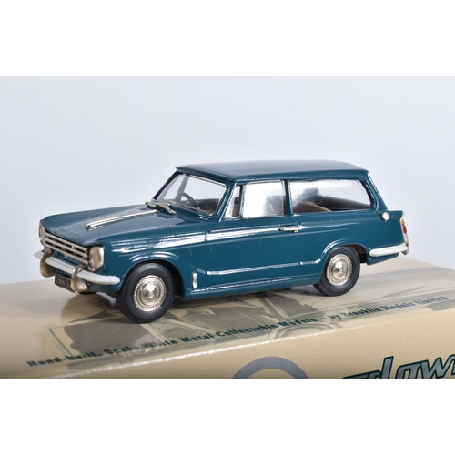 52 - FIVE BOXED 1/43 SCALE TRIUMPH HERALD AND VITESSE MODELS, Mimodels 1960 Monte Carlo Rally Herald, RN2... 