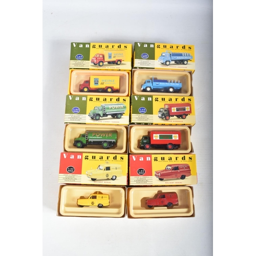 6 - TWELVE BOXED VANGUARDS 1:64 AND 1:43 SCALE DIECAST MODEL VEHICLES, this is split into ten 1:64 scale... 