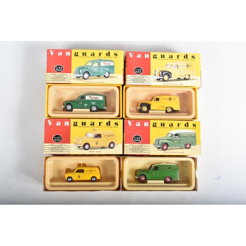 8 - EIGHT BOXED 1:43 SCALE VANGUARDS DIECAST MODEL VEHICLES, the first is a VA14002 Automobile Associati... 