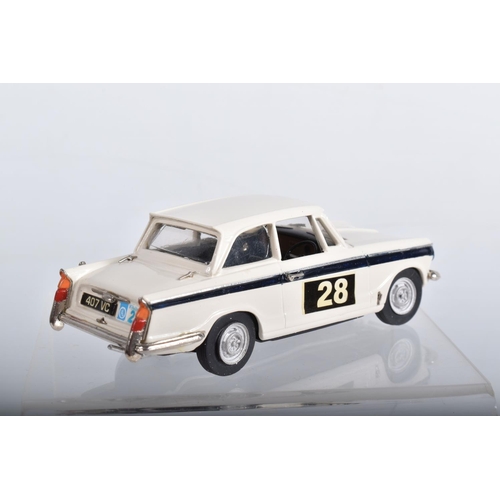 61 - FOUR CONSTRUCTED K & R REPLICAS TRIUMPH SPORTS CAR MODEL KITS, all 1/43 white metal kits that have b... 