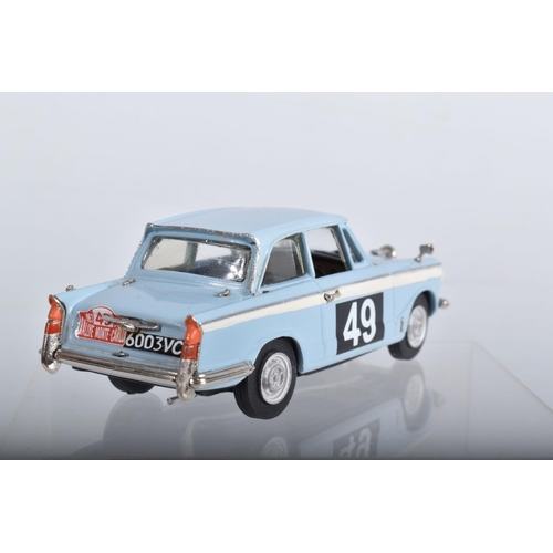 61 - FOUR CONSTRUCTED K & R REPLICAS TRIUMPH SPORTS CAR MODEL KITS, all 1/43 white metal kits that have b... 