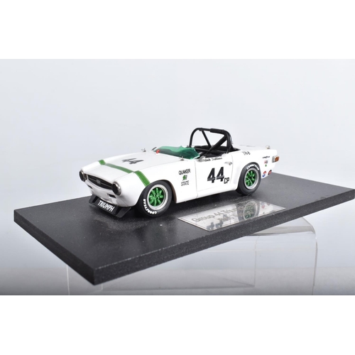 65 - SIX BOXED TRIUMPH TR4 AND TR6 SPORTS CAR MODELS, all 1/43 scale, TR4 are Provence Moulage TR4S RN59,... 