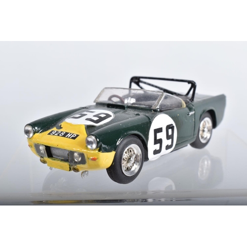 65 - SIX BOXED TRIUMPH TR4 AND TR6 SPORTS CAR MODELS, all 1/43 scale, TR4 are Provence Moulage TR4S RN59,... 