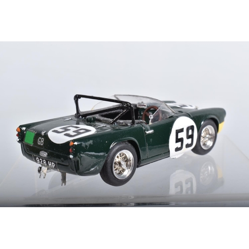 65 - SIX BOXED TRIUMPH TR4 AND TR6 SPORTS CAR MODELS, all 1/43 scale, TR4 are Provence Moulage TR4S RN59,... 