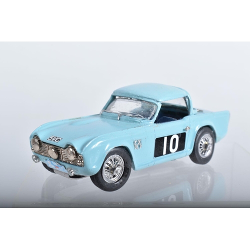 65 - SIX BOXED TRIUMPH TR4 AND TR6 SPORTS CAR MODELS, all 1/43 scale, TR4 are Provence Moulage TR4S RN59,... 