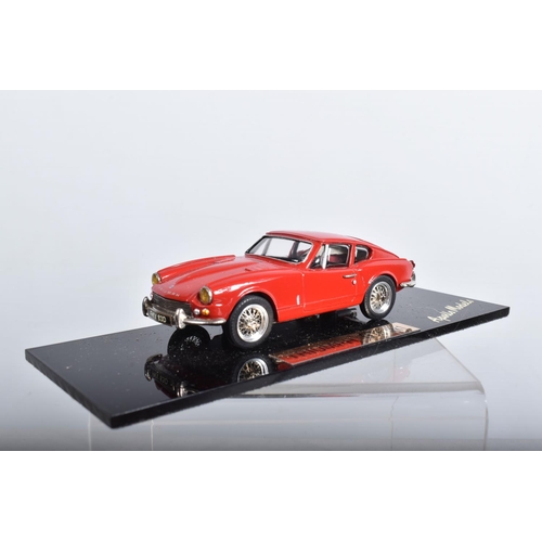 68 - SIX BOXED TRIUMPH GT6 AND SPITFIRE SPORTS CAR MODELS, all 1/43 scale, GT6 are Mimodels 1967 Monte Ca... 