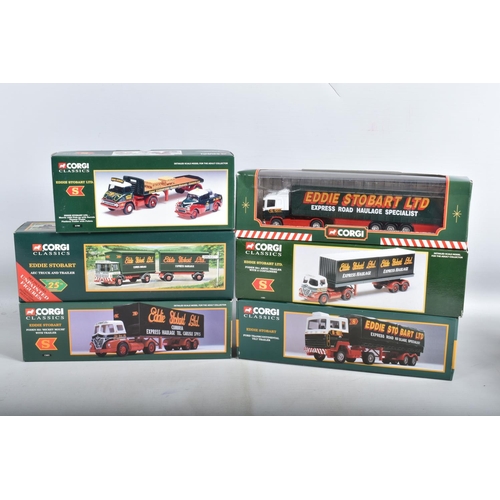 70 - A COLLECTION OF BOXED MAINLY CORGI CLASSICS EDDIE STOBART DIECAST VEHICLES, to include three Mini Ra... 