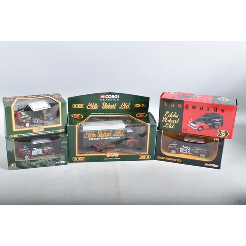 70 - A COLLECTION OF BOXED MAINLY CORGI CLASSICS EDDIE STOBART DIECAST VEHICLES, to include three Mini Ra... 