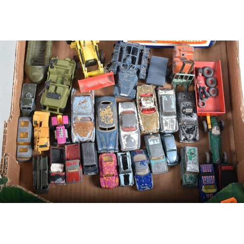 71 - A QUANTITY OF UNBOXED AND ASSORTED PLAYWORN DIECAST VEHICLES, to include Spot-On Armstrong Siddeley ... 