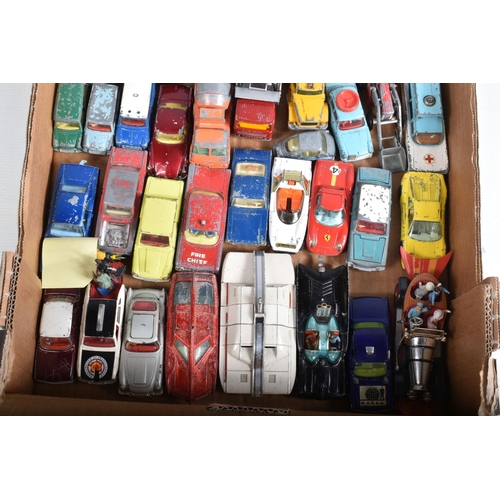 72 - A QUANTITY OF UNBOXED AND ASSORTED PLAYWORN DIECAST VEHICLES, to include Corgi Toys Chitty Chitty Ba... 