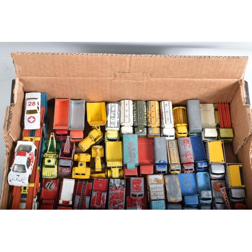 74 - A QUANTITY OF UNBOXED AND ASSORTED PLAYWORN DIECAST VEHICLES, majority are Matchbox 1 - 75 series or... 