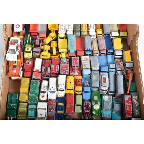 74 - A QUANTITY OF UNBOXED AND ASSORTED PLAYWORN DIECAST VEHICLES, majority are Matchbox 1 - 75 series or... 