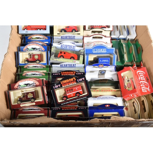 78 - TWO LARGE TRAYS OF BOXED LLEDO MODEL DIECAST VEHICLES, mostly promotional models, some included are ... 