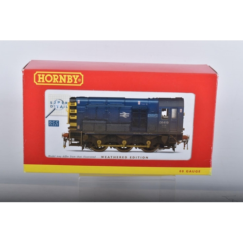 291 - THREE  BOXED OO GAUGE HORNBY MODEL RAILWAY LOCOMOTIVES, to include Class OF, Pug 0-4-0ST, no. 51240 ... 