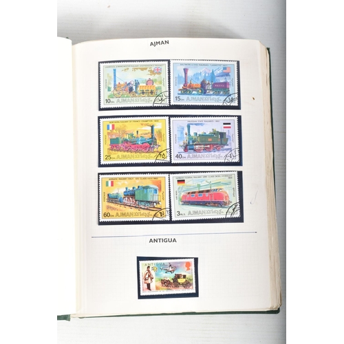 407 - WORLDWIDE COLLECTION OF STAMPS AS TRAIN THEMATICS