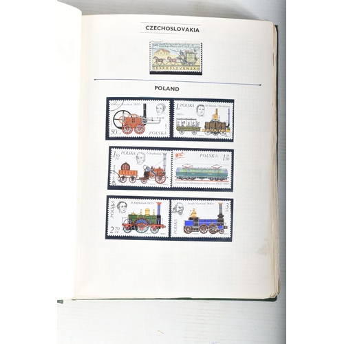 407 - WORLDWIDE COLLECTION OF STAMPS AS TRAIN THEMATICS